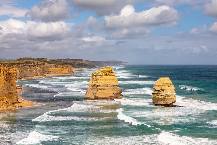 The Twelve Apostles rock stacks along the Great Ocean Road