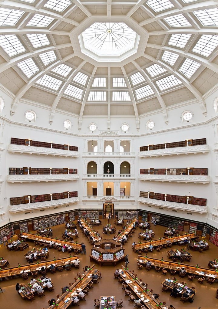 The domed La Trobe Reading Room of State Library Victoria
